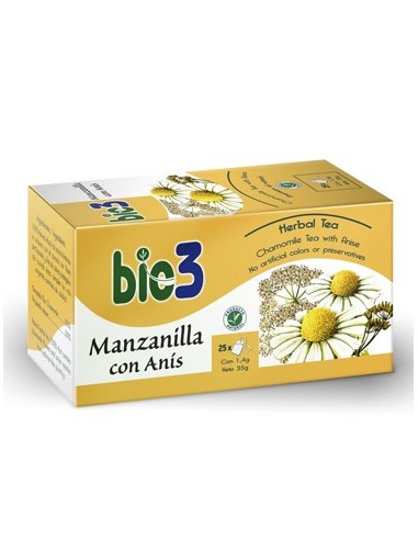 BIO3 MANZANILLA CON ANIS  25 FILTROS...