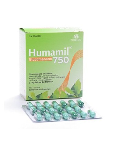 HUMAMIL GLUCOMANANO  750 MG 90 CAPSULAS