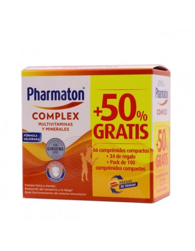 PHARMATON COMPLEX  66 + 34 CAPSULAS...