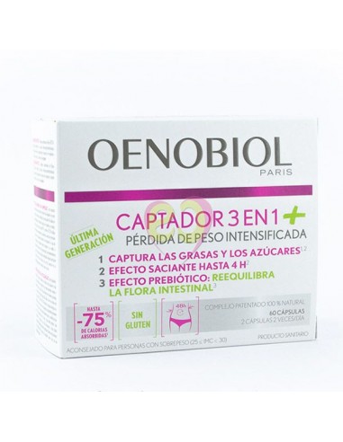 OENOBIOL CAPTADOR 3 EN 1+  60 CAPSULAS