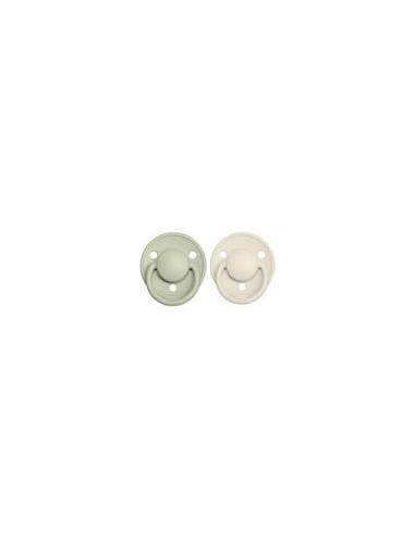 CHUPETES BIBS DE LUX IVORY/SAGE 0-6...