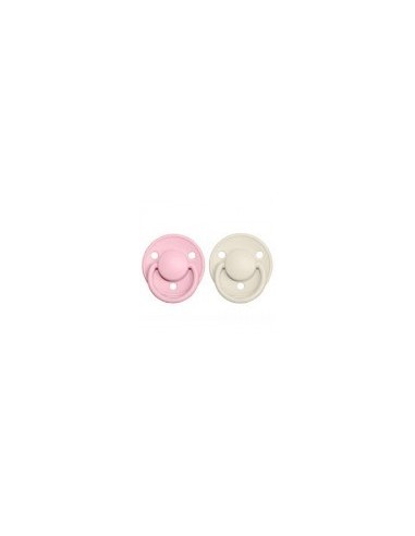 CHUPETES BIBS IVORY/BABY PINK 0-6 MESES