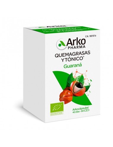 ARKOCAPSULAS GUARANA BIO  80 CAPSULAS