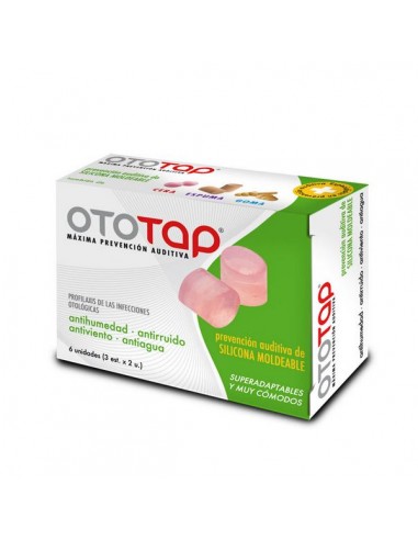 TAPONES OIDOS SILICONA OTOTAP 6 UNIDADES
