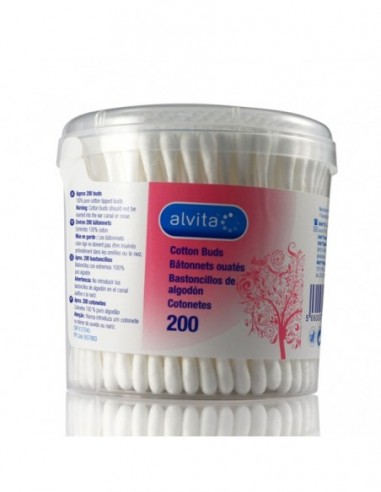 BASTONCILLOS ALGODON 200U ALVITA