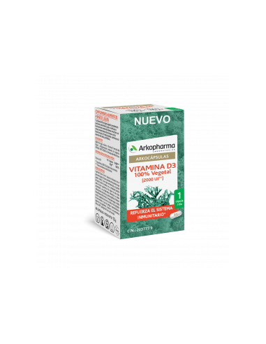 ARKOCAPSULAS VITAMINA D3 100% VEGETAL...