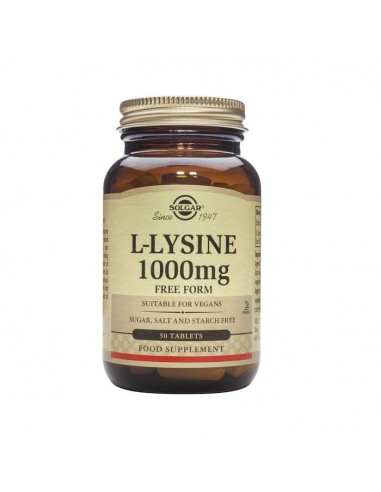 SOLGAR  L-LYSINE 1000 MG 50 COMPRIMIDOS