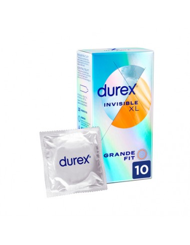 DUREX INVISIBLE XL PRESERVATIVOS 10...